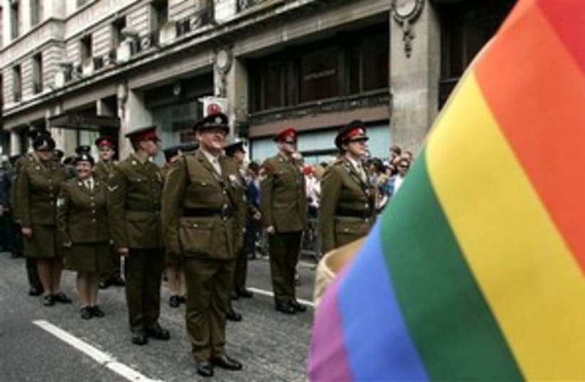 UK army gay flag_311 (photo credit: ASSOCIATED PRESS)