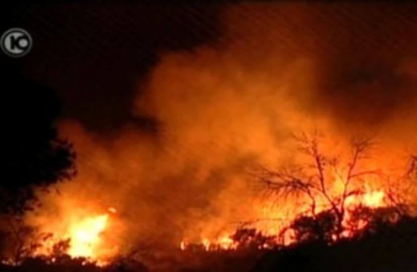 Nite fire 311 (photo credit: Channel 10 News.)