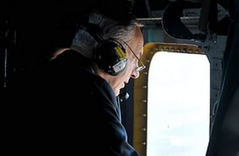 Netanyahu in a helicopter 311 (photo credit: Guy Assayag)