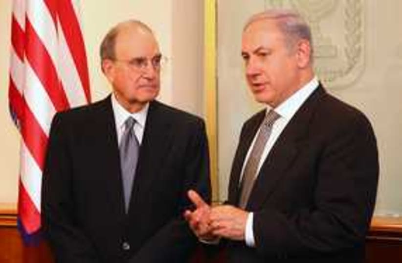 Netanyahu and George Mitchell 311 (photo credit: Marc Israel Sellem)