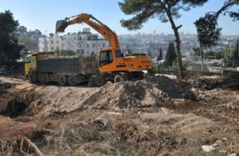 Construction at Mount of Olives (photo credit: MELANIE LIDMAN)