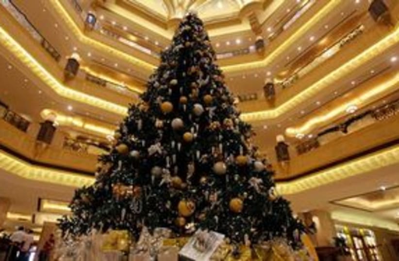 Abu Dhabi Christmas tree 311 AP (photo credit: AP)