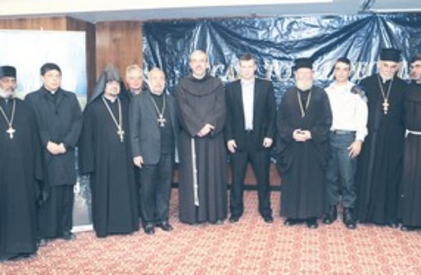 Tourism Minister Meseznikov with Christian leaders 311 (photo credit: Tourism Ministry / Sasson Tiram)