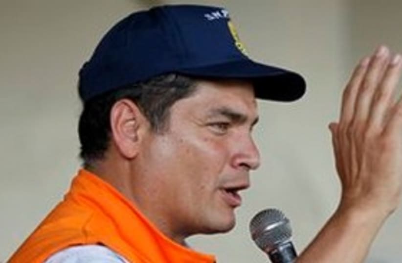 Ecuador president Rafael Correa 311 (photo credit: AP Photo/Fernando Vergara)