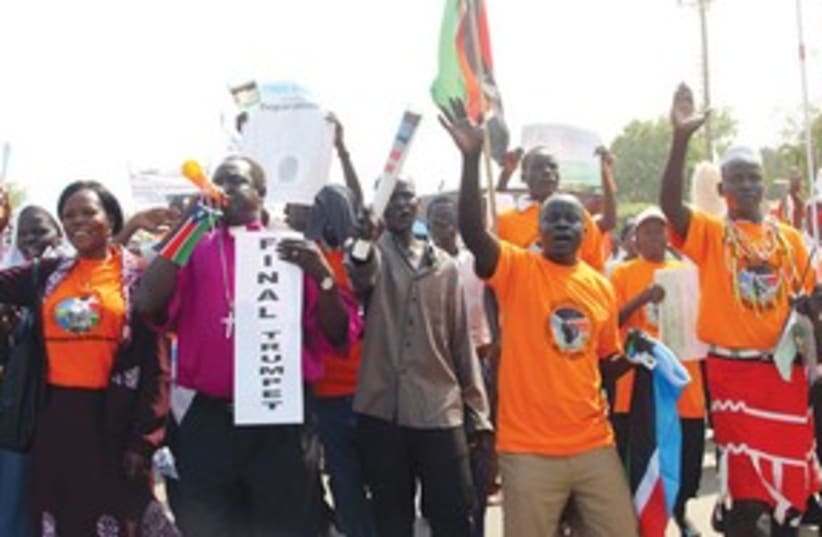 Africans protest 311 (photo credit: AP)