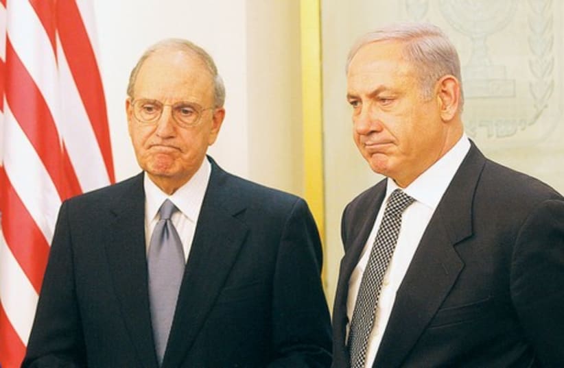 Netanyahu and George Mitchell 521 (photo credit: marc israel sellem)