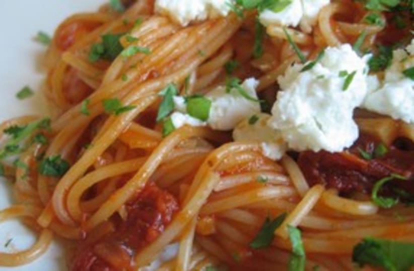 angel hair with sun-dried tomatoes and goat cheese 311 (photo credit: Courtesy)