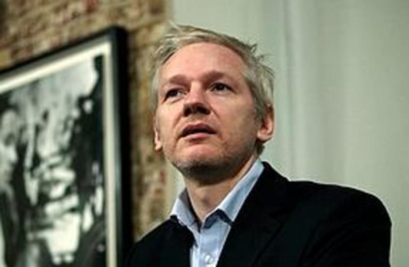 Assange looking wistful 311 (photo credit: Associated Press)