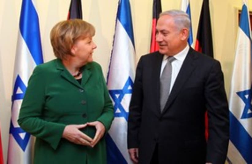 German Chancellor Angela Merkel with PM Netanyahu 311 (photo credit: Marc Israel Sellem)