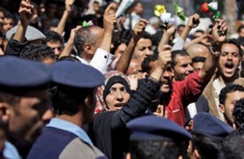 Yemen protests 311 (photo credit: AP)
