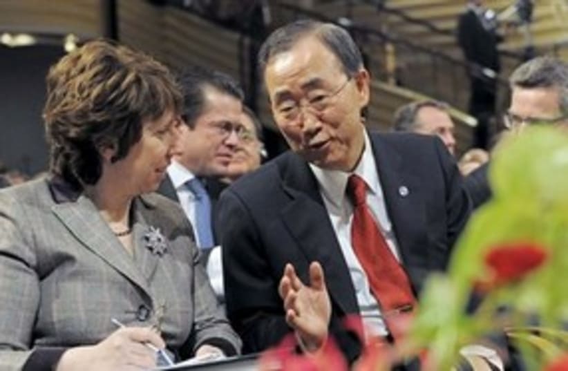 Catherine Ashon, Ban Ki-moon 311 AP (photo credit: AP)