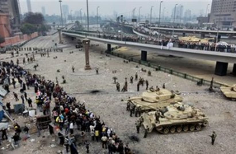 Egypt Protests Tanks 311 (photo credit: Associated Press)