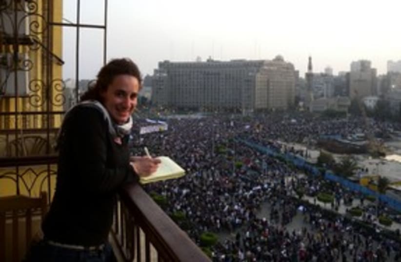 Melanie Lidman in Cairo's Tahrir Square 311 (photo credit: MELANIE LIDMAN)