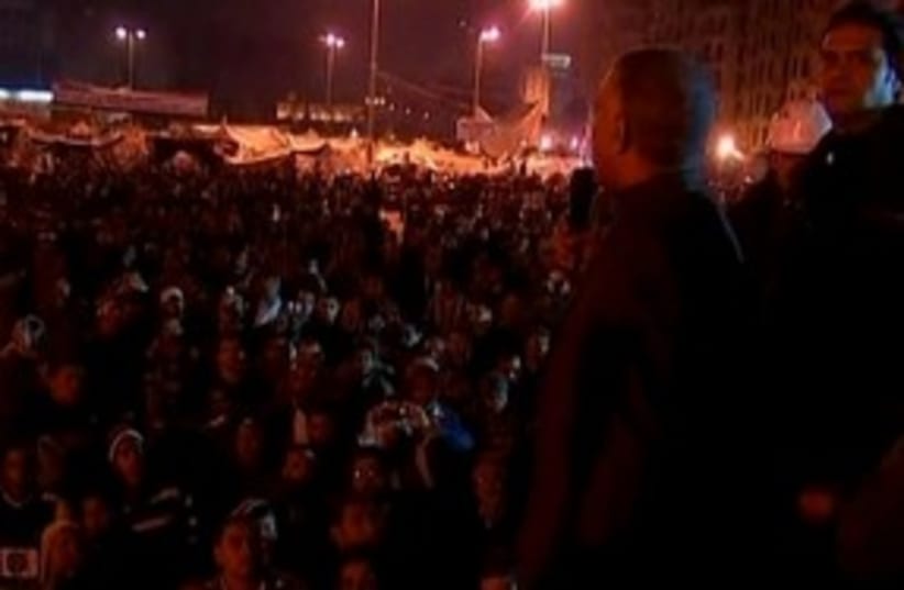 Cairo night demonstrations 311 (photo credit: REUTERS)