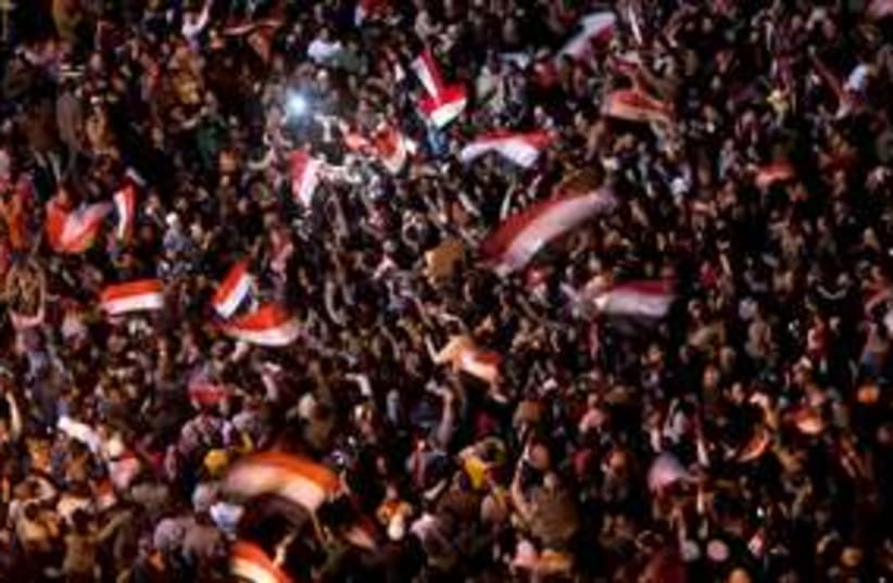 Egypt protestsTahrir with flags  311 (photo credit: AP Photo/Emilio Morenatti)