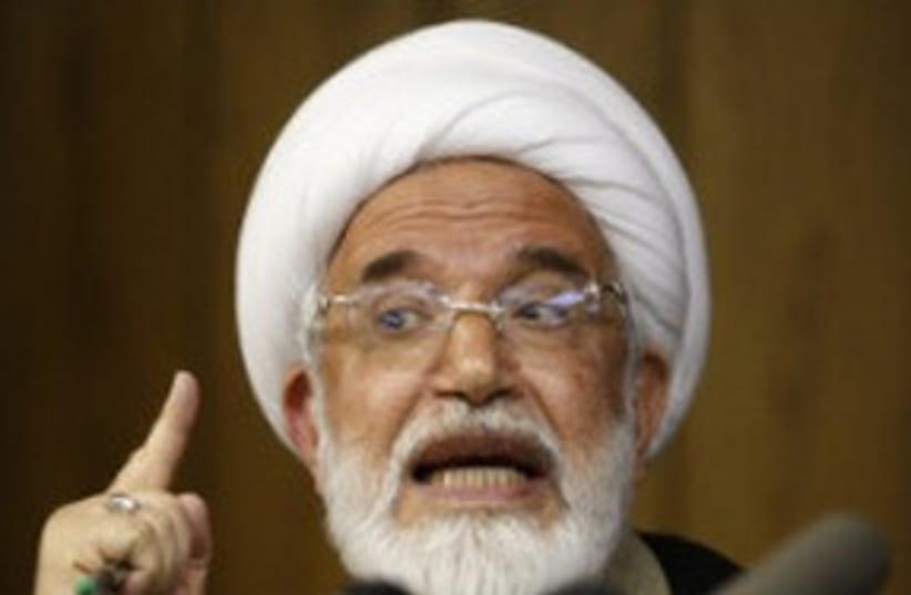 Iranian oppostion leader Mahdi Karroubi 311 AP (photo credit: AP)