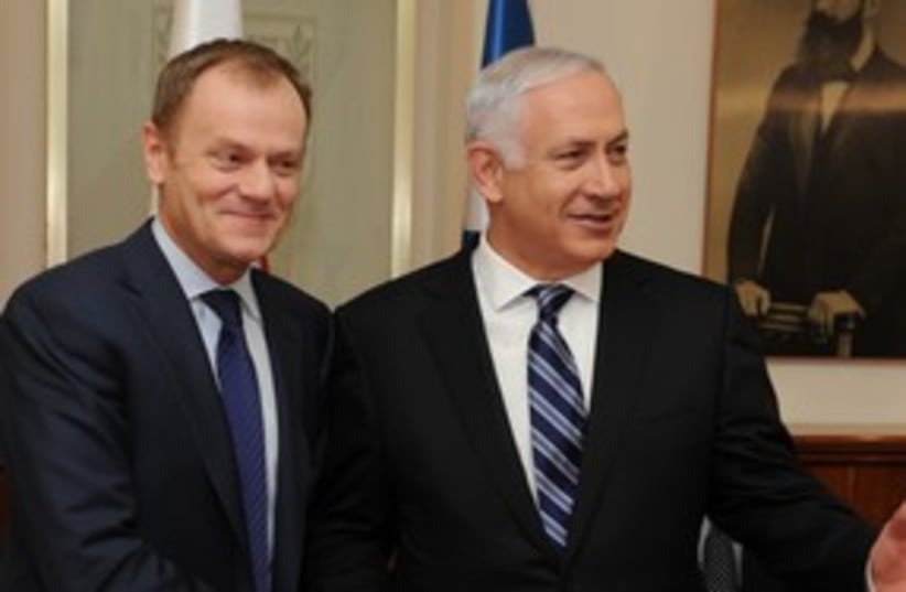 donald tusk and netanyahu_311 (photo credit: Moshe Milner / GPO)