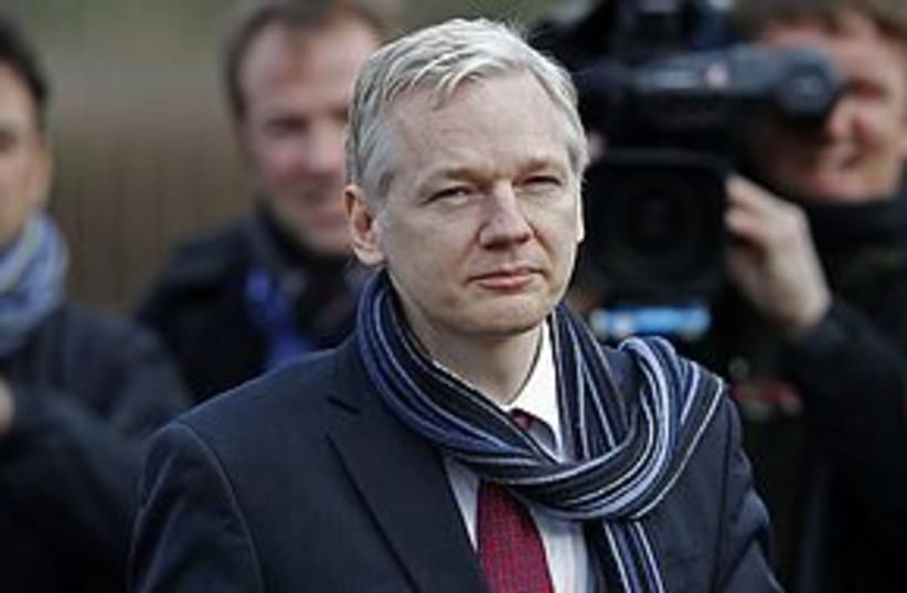 Julian Assange smug 311 REUTERS (photo credit: REUTERS)