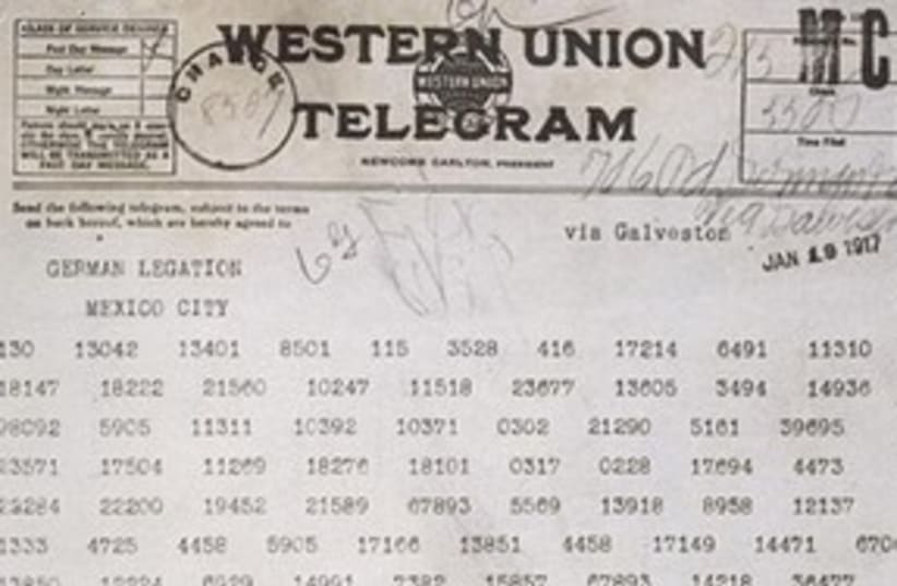 Zimmerman Telegram 311 (photo credit: US National Archives)