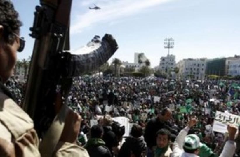Libya protests 311 Reuters (photo credit: REUTERS/Chris Helgren)