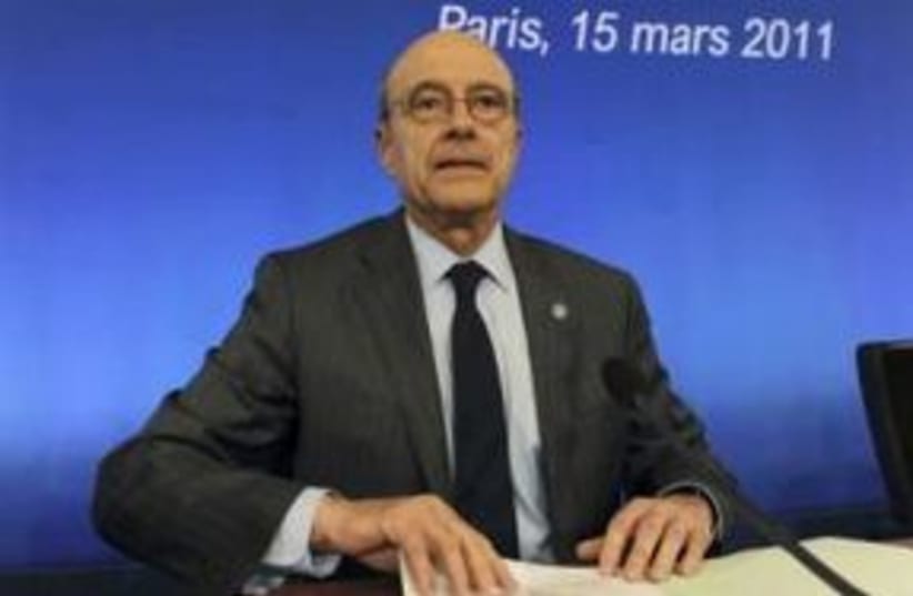 French Foreign Minister Alain Juppe 311 (R) (photo credit: REUTERS/Gonzalo Fuentes)