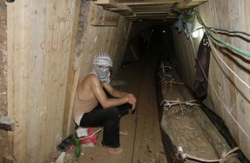 Gaza smuggling tunnel 311 (R) (photo credit: REUTERS)