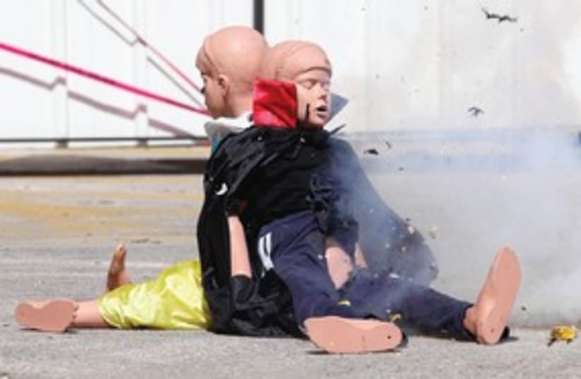 Police blow up doll with fireworks 311 (photo credit: Marc Israel Sellem)