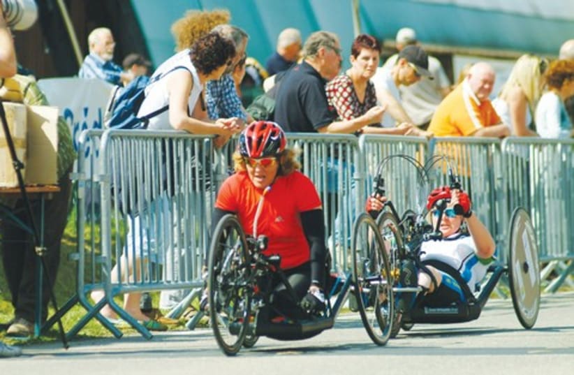 Esther Shtorchan hand cycle 521 (photo credit: Courtesy)