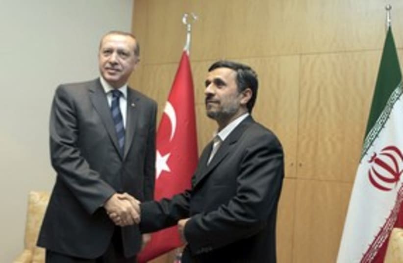 Erdogan and Ahmadinjad Turkey and Iran_311 (photo credit: Reuters)