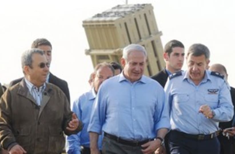 Netanyahu Barak Iron Dome 311 (photo credit: Avi Ohayun/GPO)