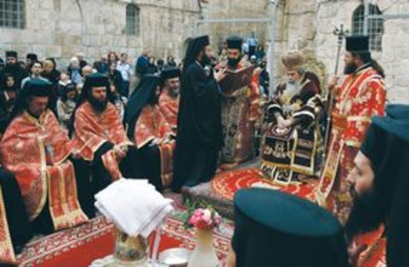 greek orthodox patriarch jerusalem_311 (photo credit: (Baz Ratner/Reuters))