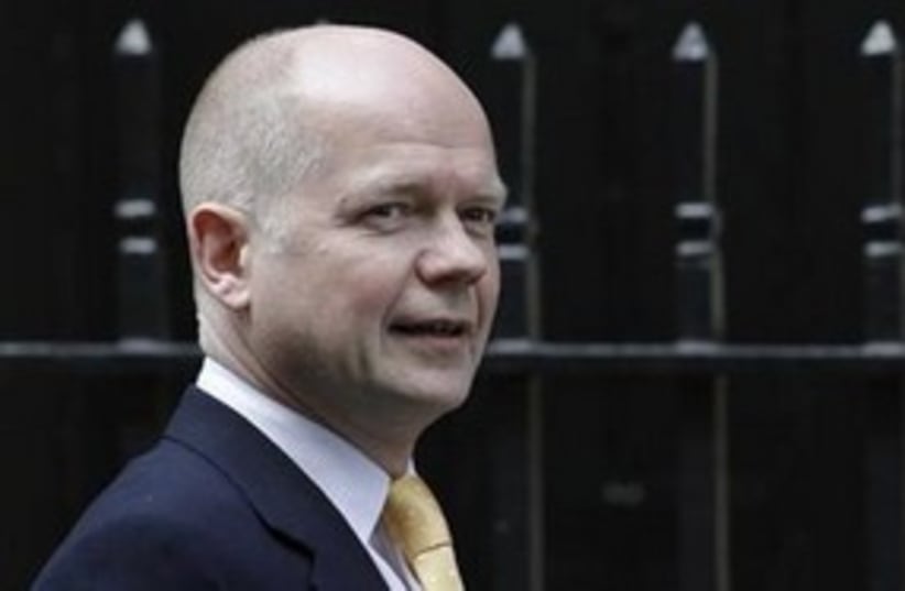 UK Foreign Secretary William Hague 311 (R) (photo credit: REUTERS)
