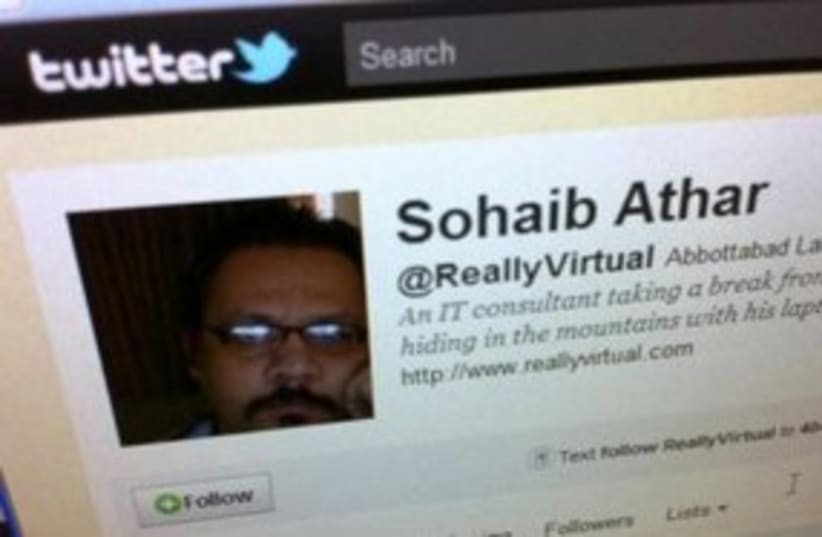 Twitter page of Sohaib Athar 311 (R) (photo credit: REUTERS)