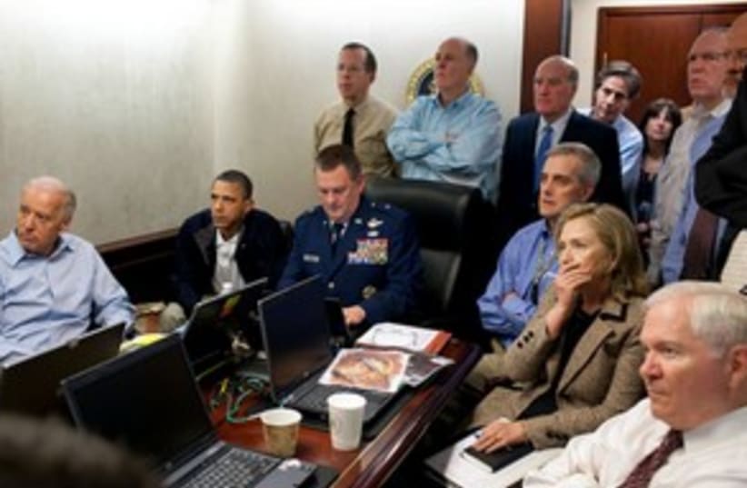 situation room watching bin laden raid_311 reuters (photo credit: REUTERS/Ho New)