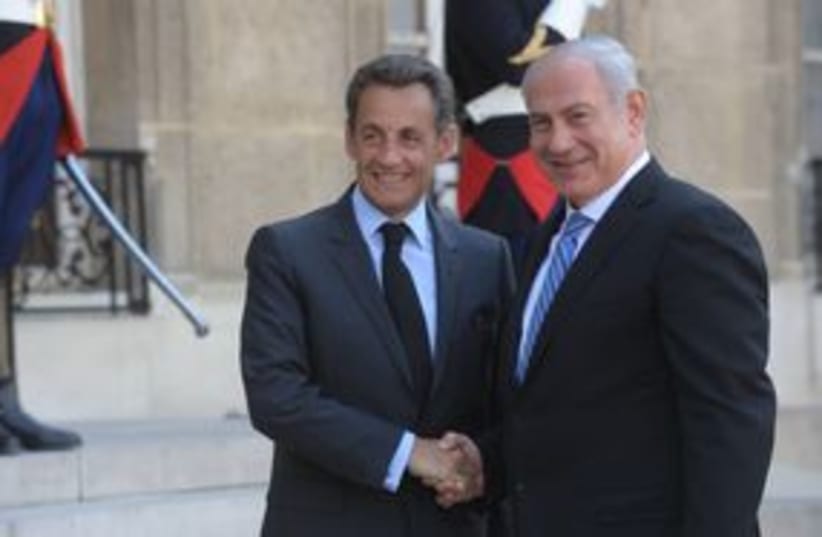 PM Netanyahu with French President Nicolas Sarkozy 311 (photo credit: Amos Ben-Gershom / GPO)