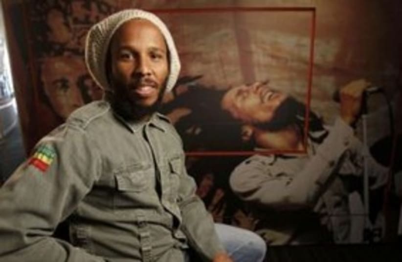 David "Ziggy" Marley at Bob Marley exhibit 311 (R) (photo credit: REUTERS/Mario Anzuoni )
