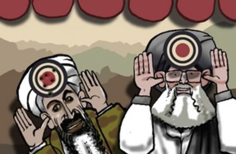 Osama bin Laden cartoon 311 (do not publish again) (photo credit: AVI KATZ)