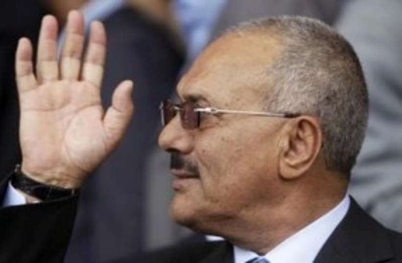 Yemen's President Ali Abdullah Saleh 311  (R) (photo credit: REUTERS/Ammar Awad)