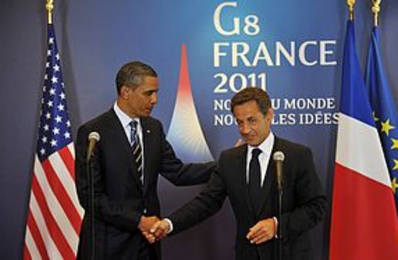 g8 obama sarkozy 311 (photo credit: REUTERS)