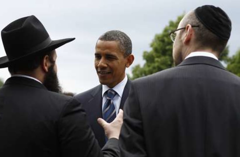 Obama in Poland with Jewish community 521 (photo credit: REUTERS/Kevin Lamarque)