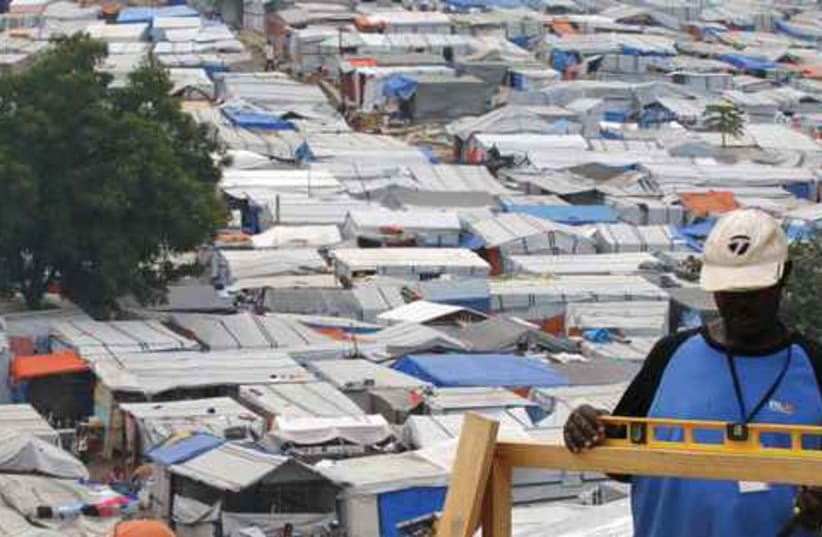 1.6 million Haitians live in make-shift camps (photo credit: REUTERS)