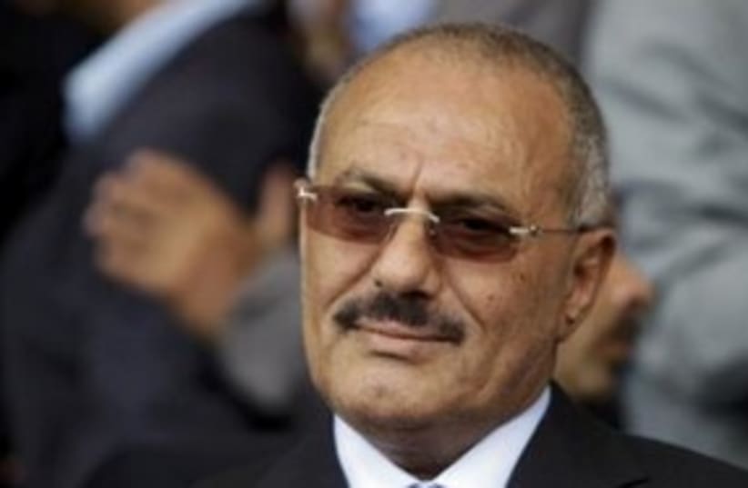Yemen President Ali Abdullah Saleh 311 (R) (photo credit: REUTERS)