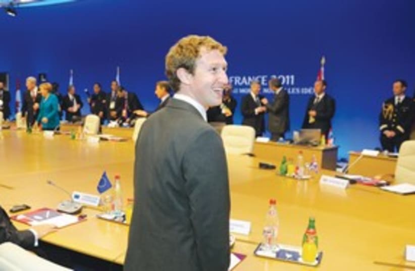 Facebook CEO Mark Zuckerberg 311 (R) (photo credit: Philippe Wojazer/Reuters)