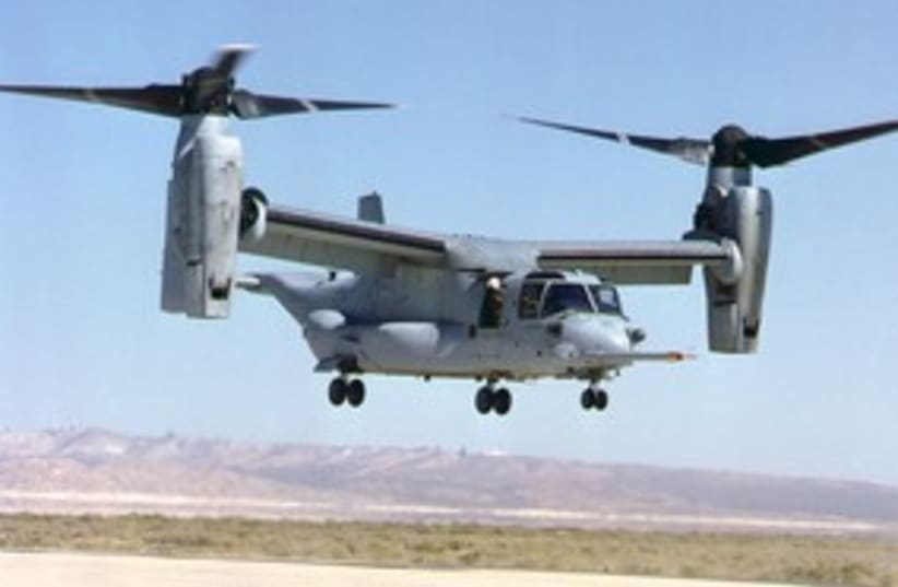 V22 Osprey helicopter 311 (photo credit: Courtesy US Air Force)
