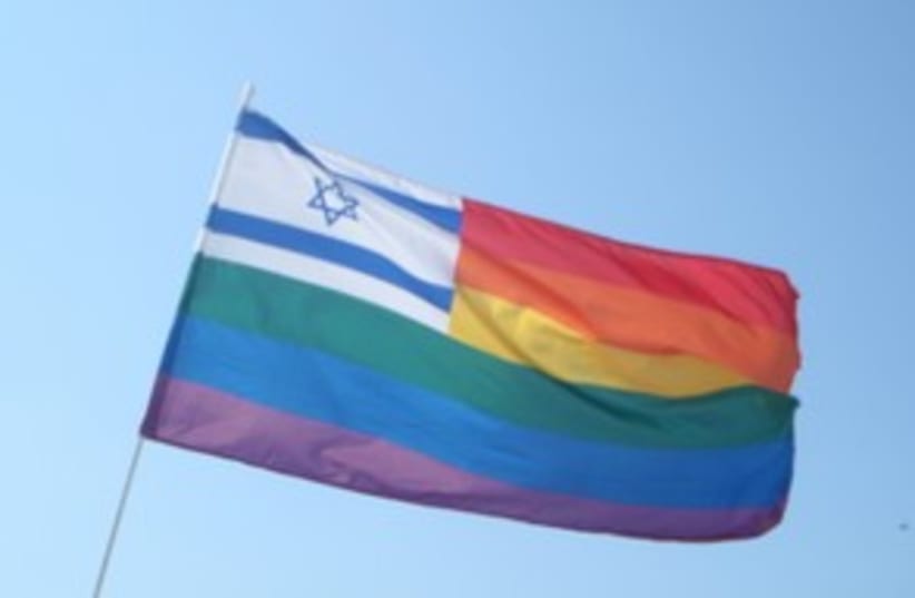 Gay pride flag 311 (photo credit: Yoni Cohen)