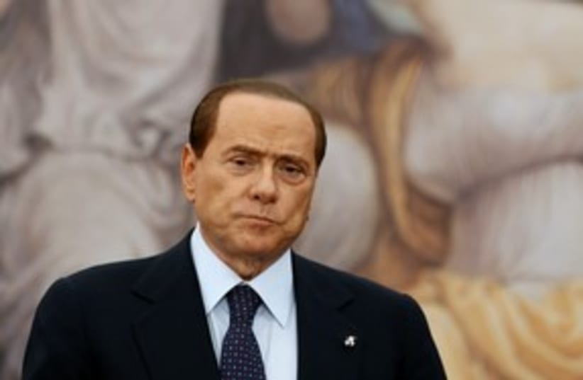 Italian Prime Minister Silvio Berlusconi 311 (R) (photo credit: REUTERS/Stefano Rellandini)
