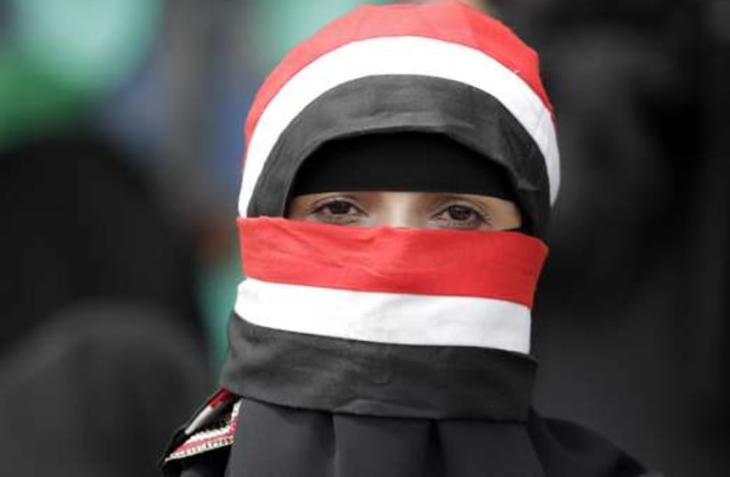 Woman protests in Yemen 521 (photo credit: REUTERS/Khaled Abdullah Ali Al Mahdi)