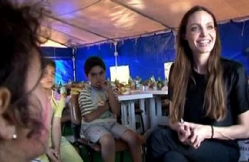 Angelina Jolie visits Syrian refugees 311 R (photo credit: REUTERS)