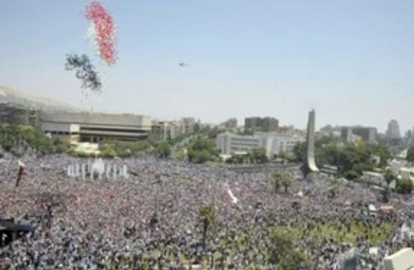 pro-assad rally syria_311 (photo credit: REUTERS/Sana/Handout )