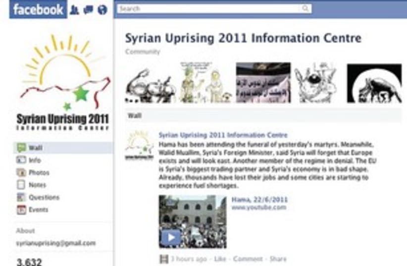 Syria Facebook page 311 (photo credit: Courtesy)